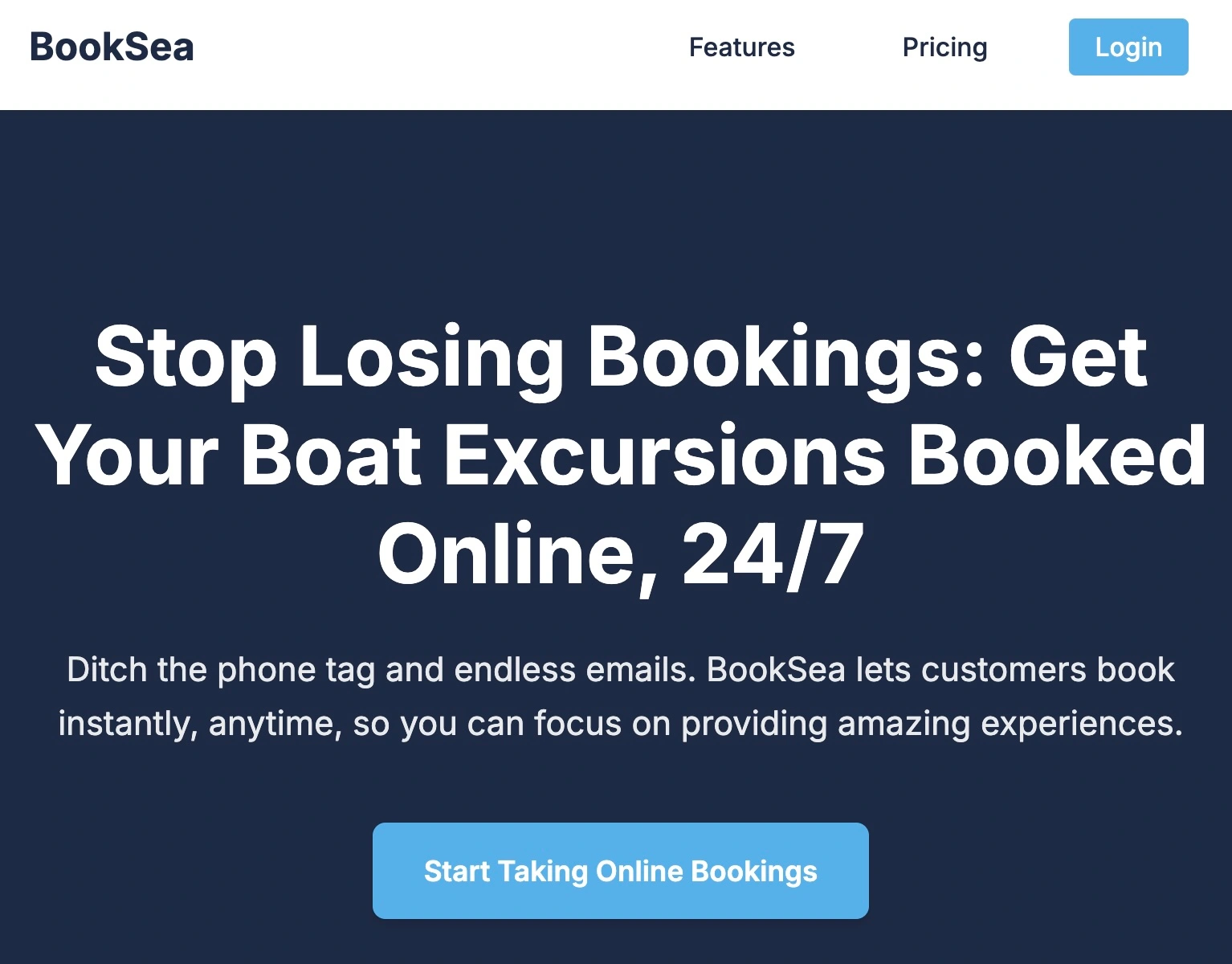 Booksea, widget de réservation en ligne pour bateaux